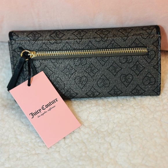 NEW Juicy Couture Black Precious Moments Clutch Wallet - Picture 3 of 4